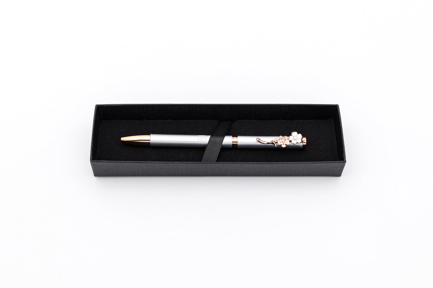 Flower Design Gel Luxury Pen for Women (Silver)