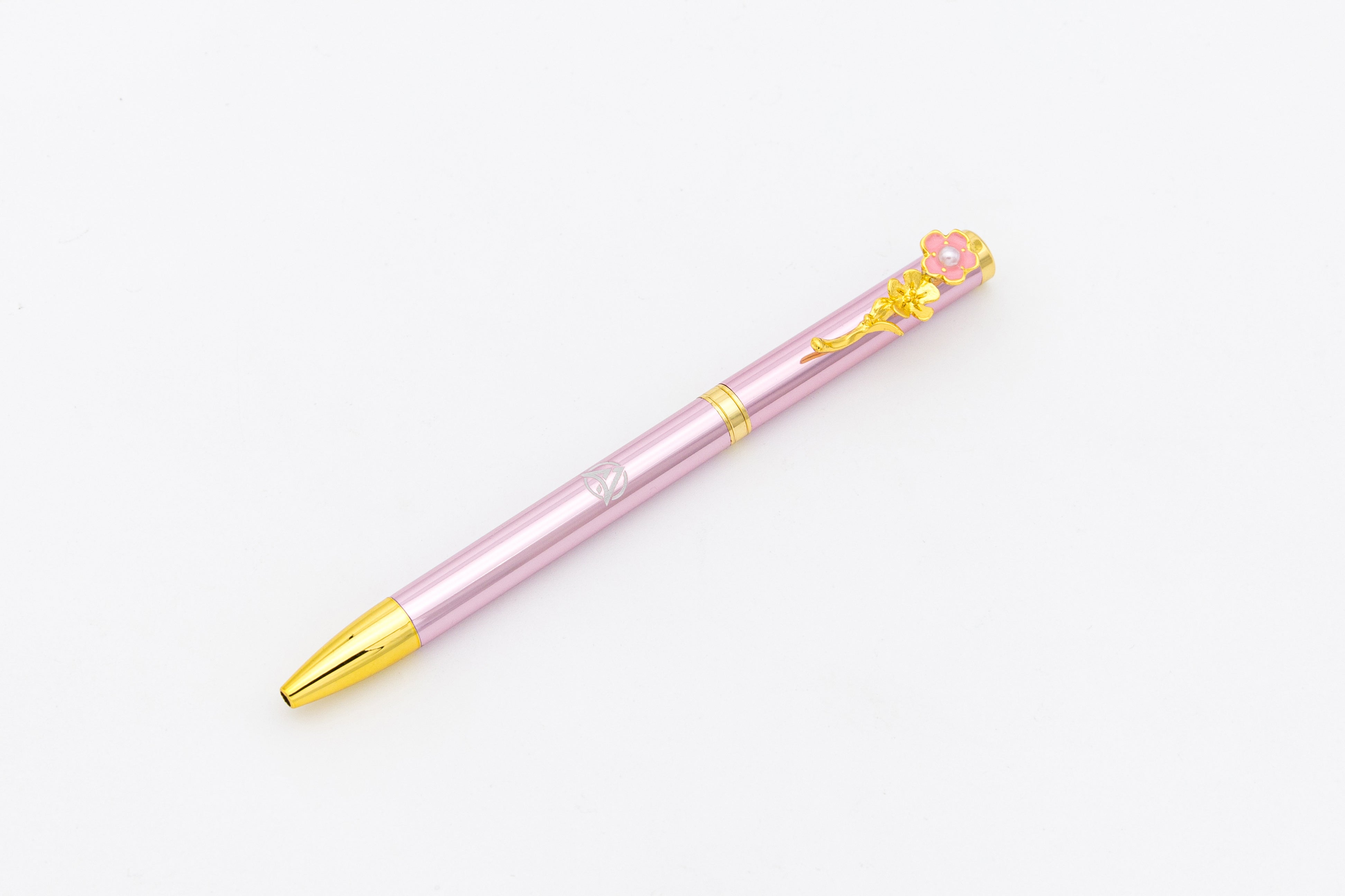 Flower Design Gel Luxury Pen for Women (Pink)