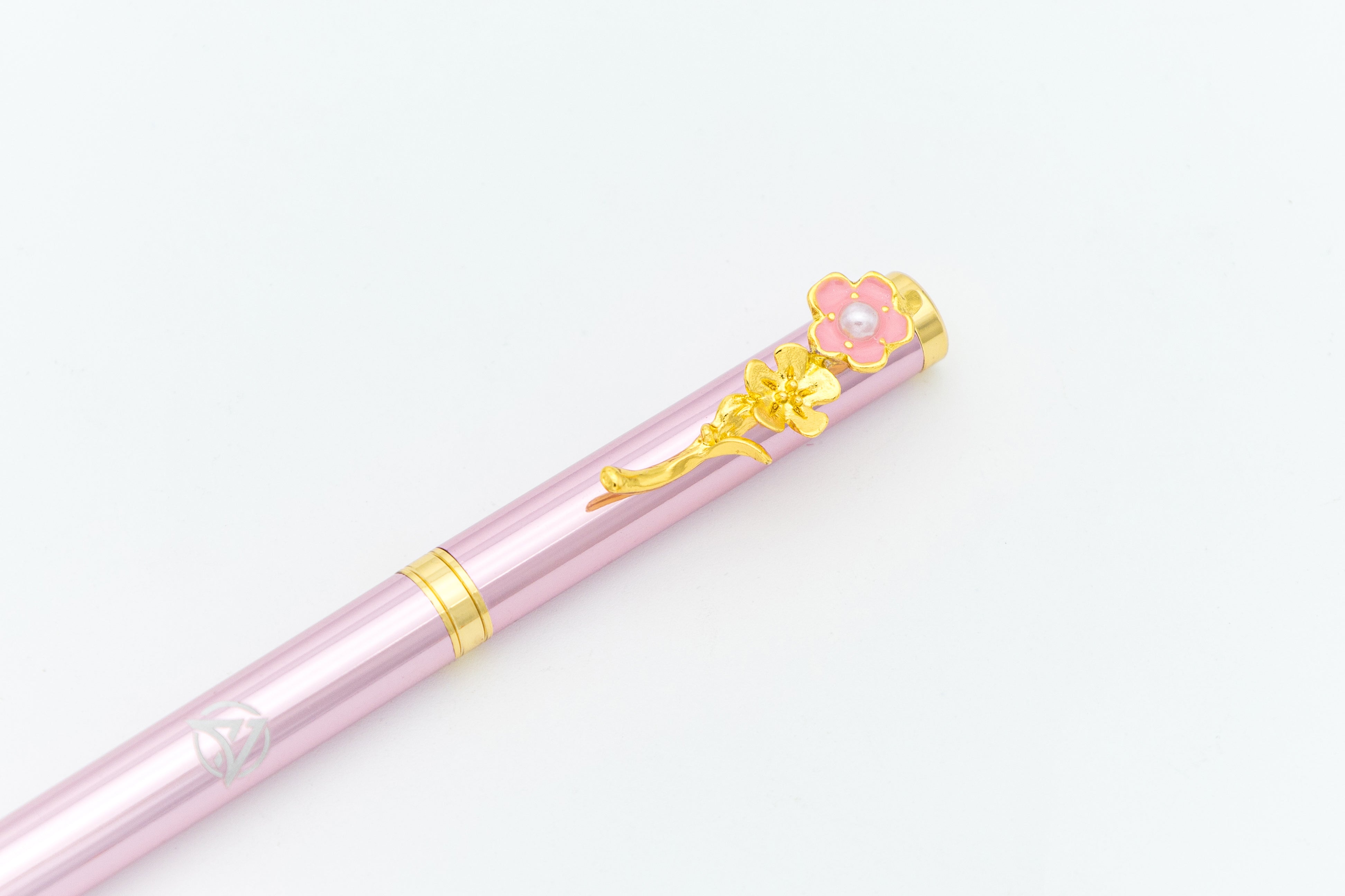 Flower Design Gel Luxury Pen for Women (Pink)