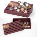 Challange Coin Display, Coin Holder for Coin Collectors and Military-Mohogany