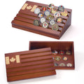 Military Challenge Coin Display with Storage and Canada Engraved Flag - Artista Vision Brown